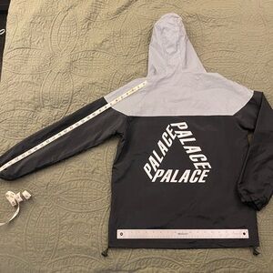 PALACE Black and Gray Hooded Jacket
